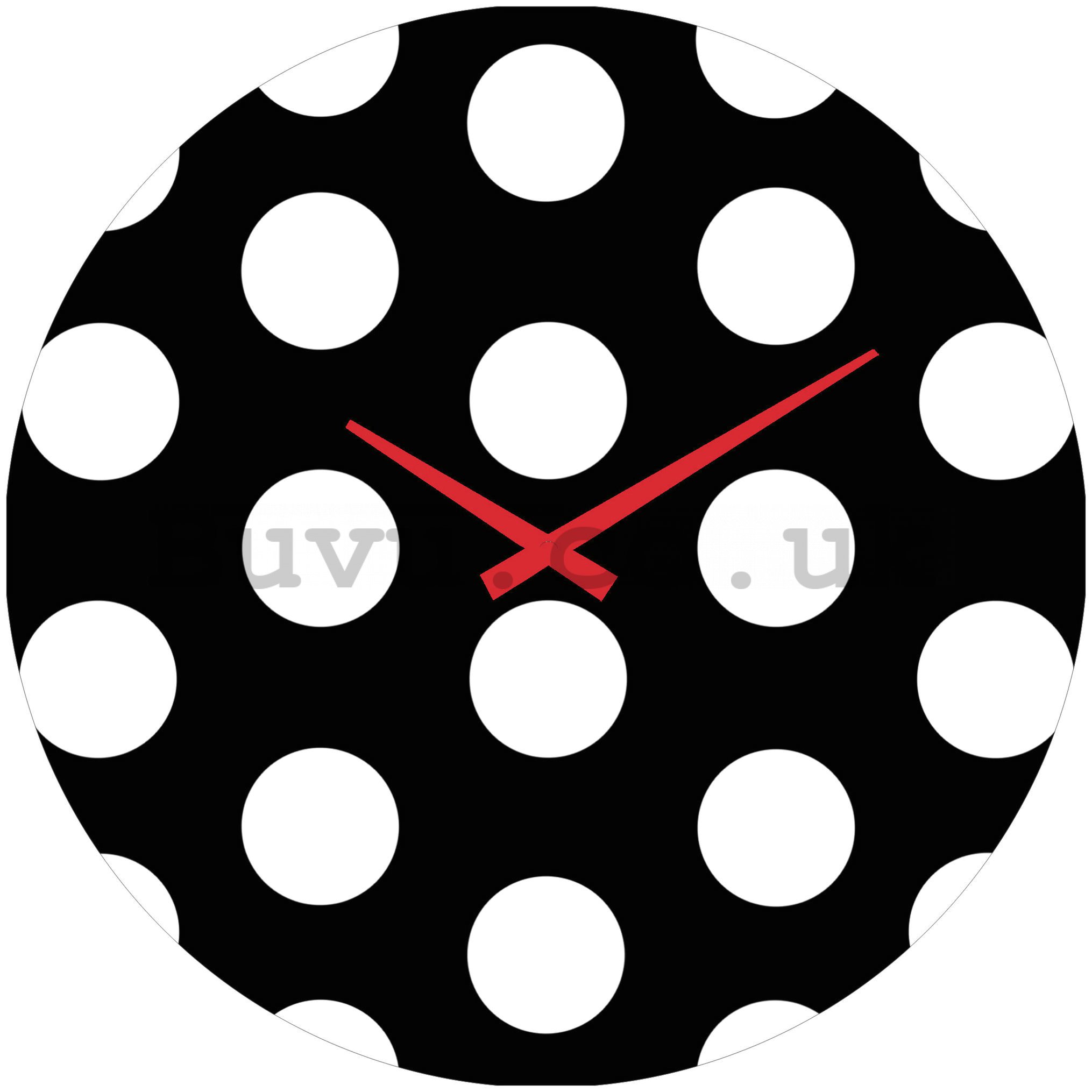 Glass wall clock - Dots