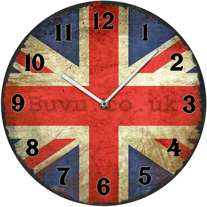 Glass wall clock - UK