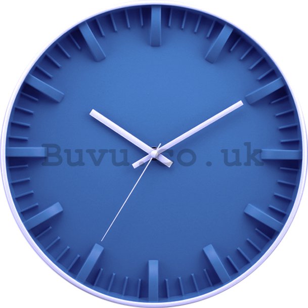 Wall clock: Dark blue - 30 cm