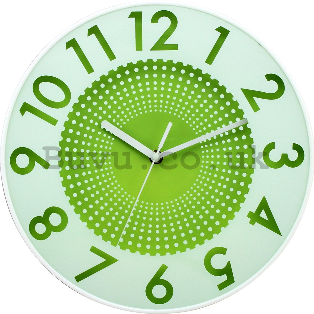 Wall clock: Dotted Infinity (green) - 30 cm