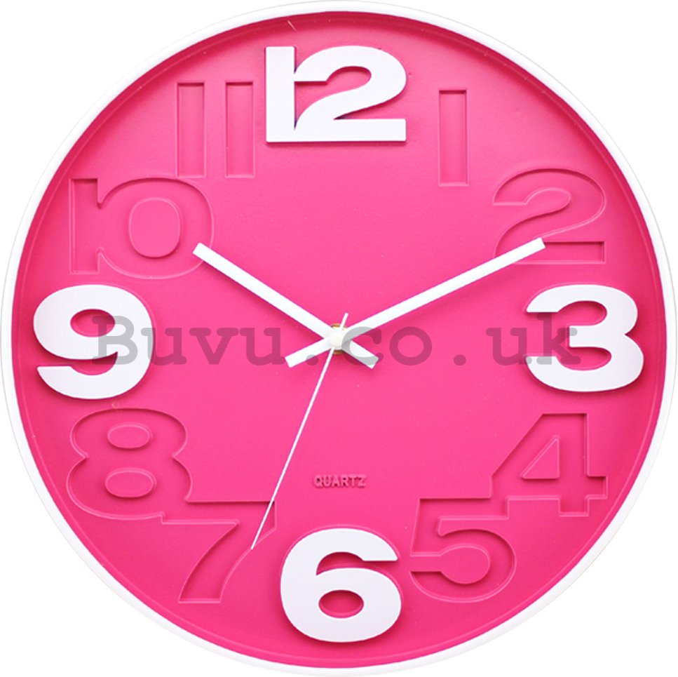 Wall clock: Pink - 30 cm