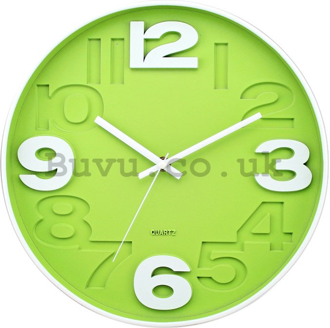Wall clock: Green (2) - 30 cm