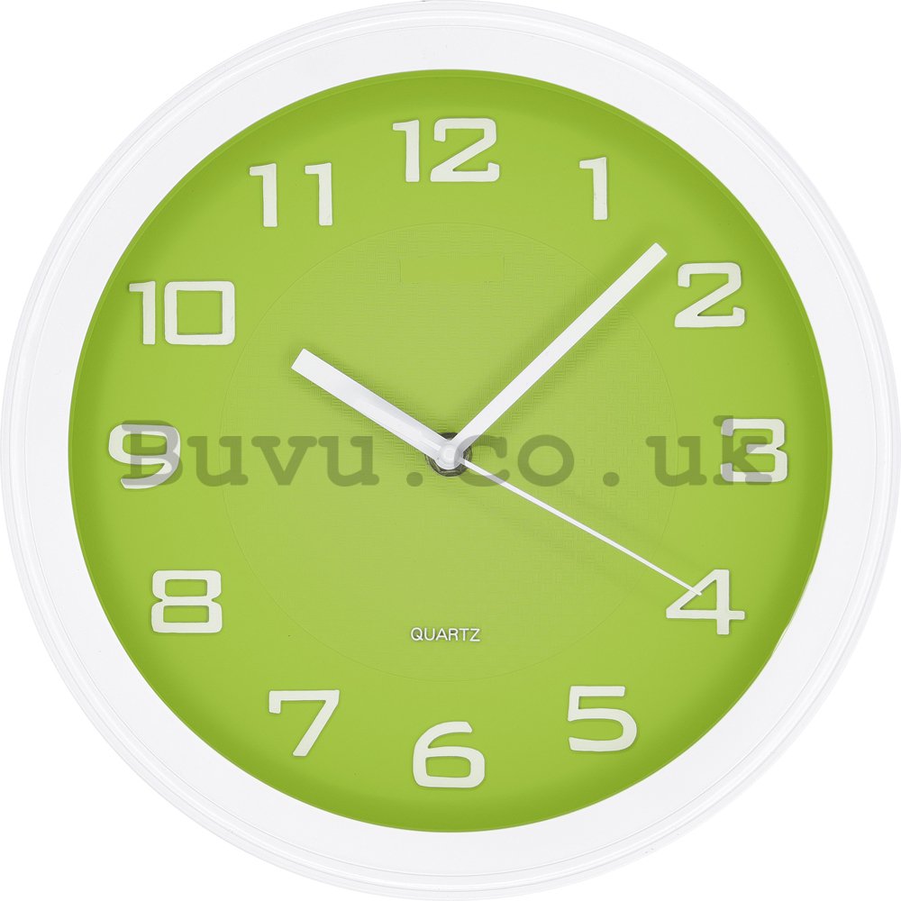 Wall clock: Classic (green) - 28 cm