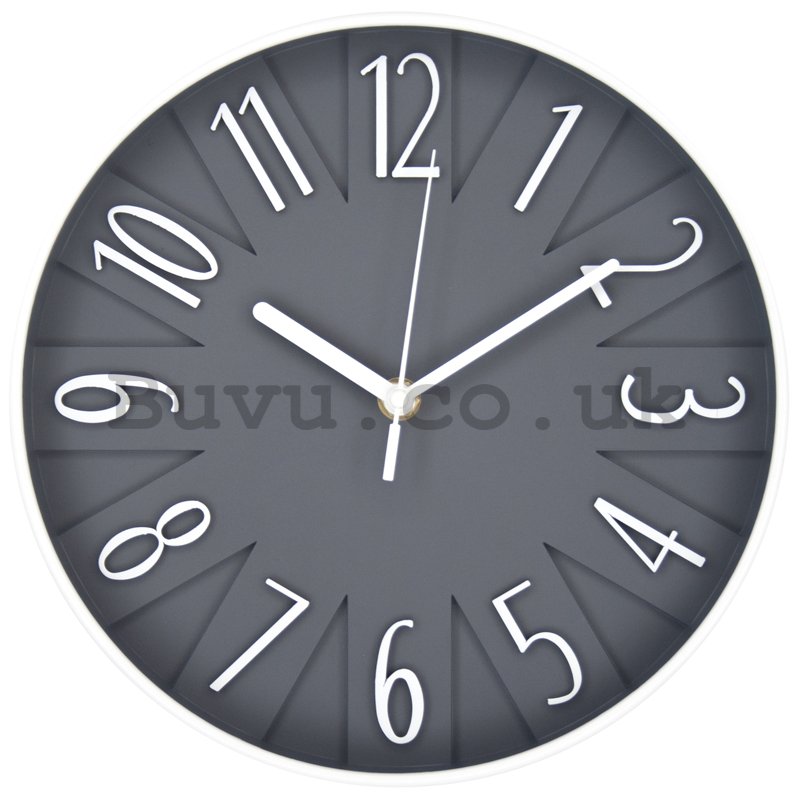 Wall clock: Design (gray) - 25 cm
