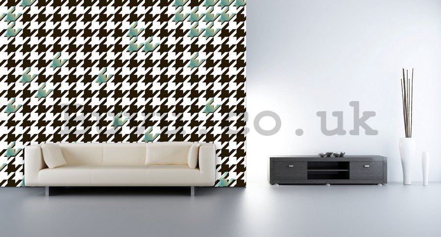 Wall Mural: Black and white shapes - 184x254 cm