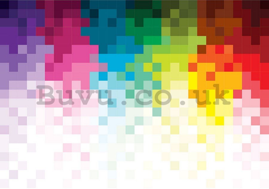 Wall Mural: Colourful pixels (1) - 184x254 cm