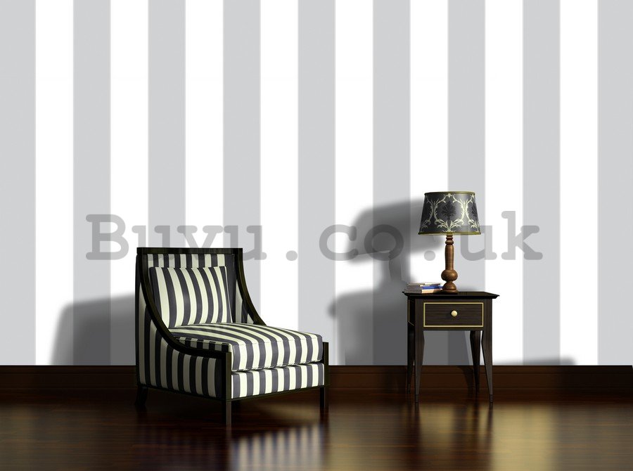 Wall Mural: Off-white stripes (1) - 254x368 cm