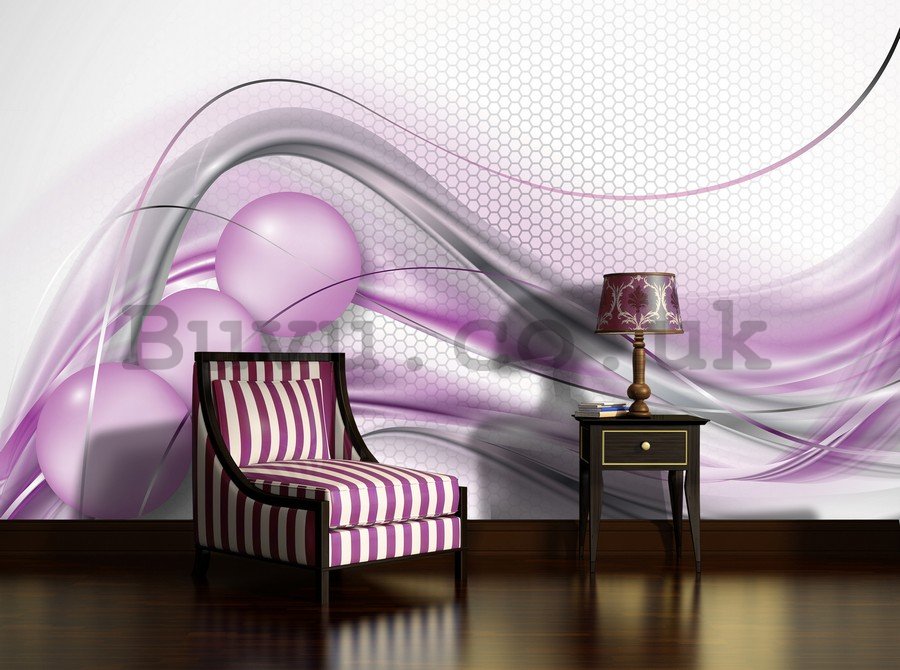 Wall Mural: Pink abstract (1) - 184x254 cm