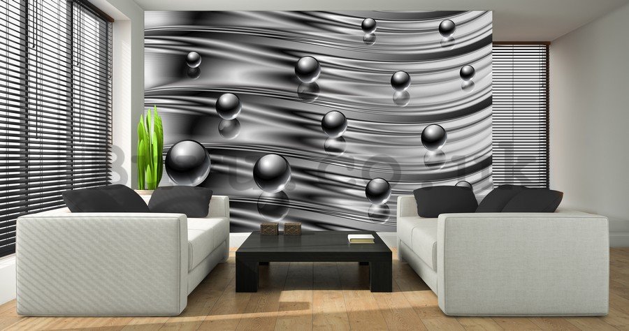 Wall Mural: Chrome Abstraction (2) - 184x254 cm