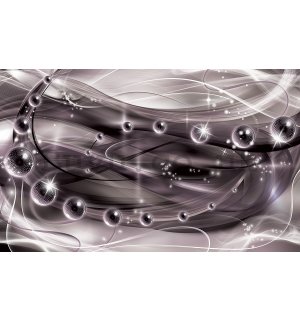 Wall Mural: Glossy abstract (violet) - 184x254 cm