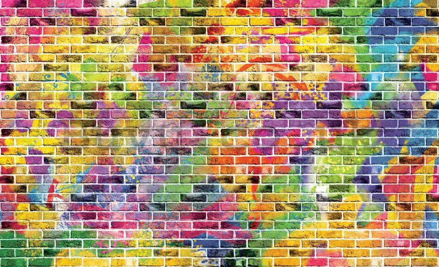 Wall Mural: Colourful wall (1) - 184x254 cm