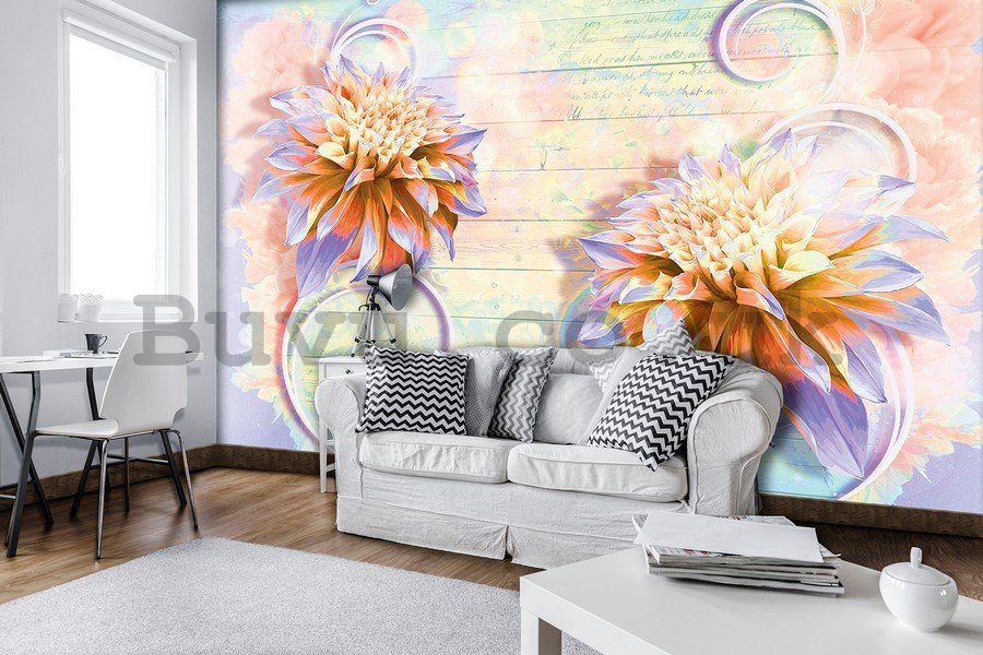 Wall Mural: Chrysanthemums (1) - 184x254 cm