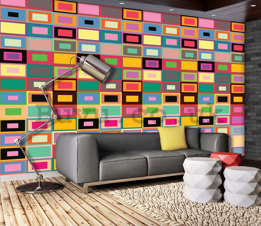 Wall Mural: Colourful figures (1) - 254x368 cm