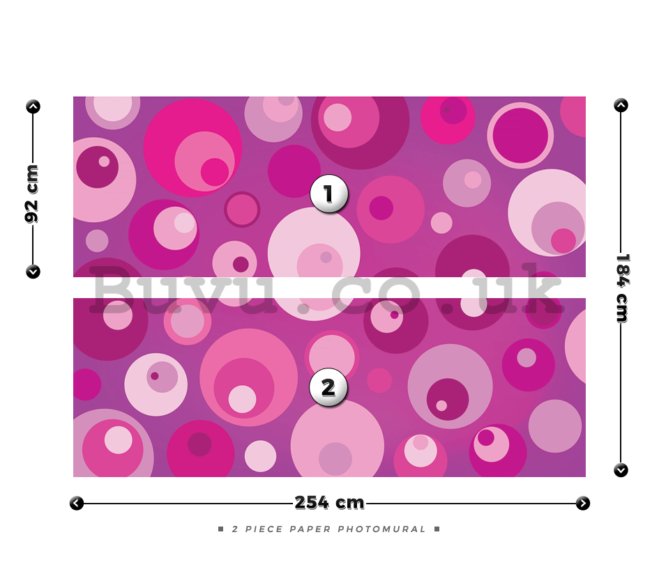 Wall Mural: Pink abstract (2) - 184x254 cm