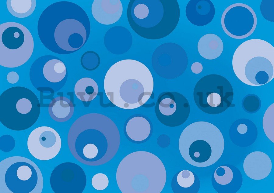 Wall Mural: Blue abstract (2) - 184x254 cm