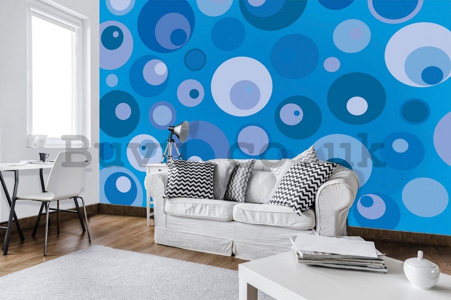Wall Mural: Blue abstract (2) - 254x368 cm