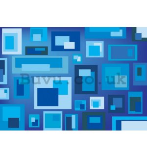 Wall Mural: Blue abstract (3) - 254x368 cm