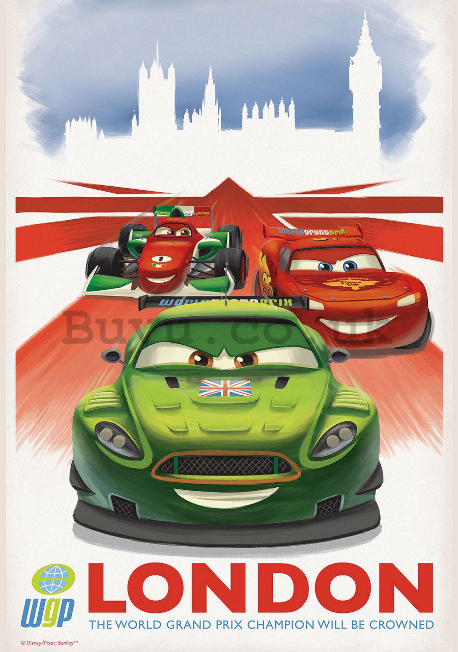 Wall Mural: Cars 2 WGP London (advertisement) - 184x254 cm