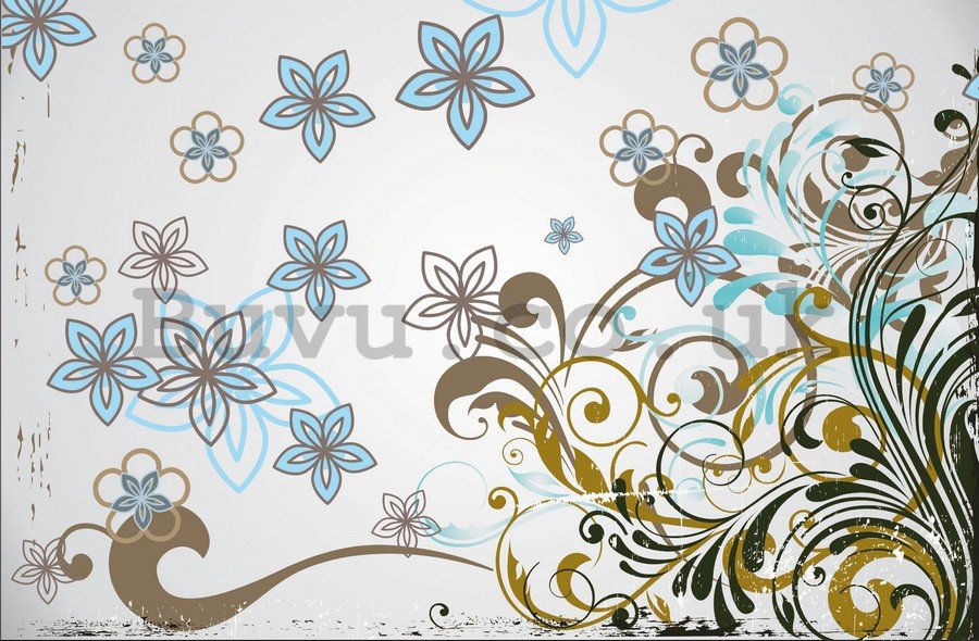 Wall Mural: Painted flowers (1) - 184x254 cm