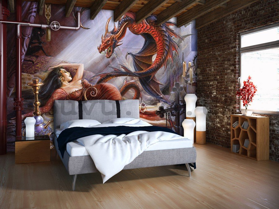Wall Mural: Beauty and Dragon - 184x254 cm