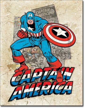 Metal sign - Captain America (2)
