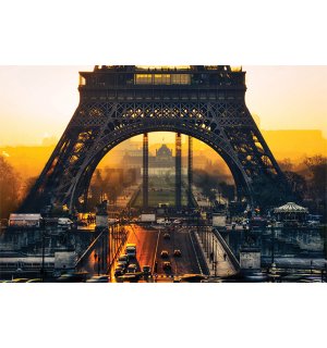 Poster - A dawn under the Eiffel Tower