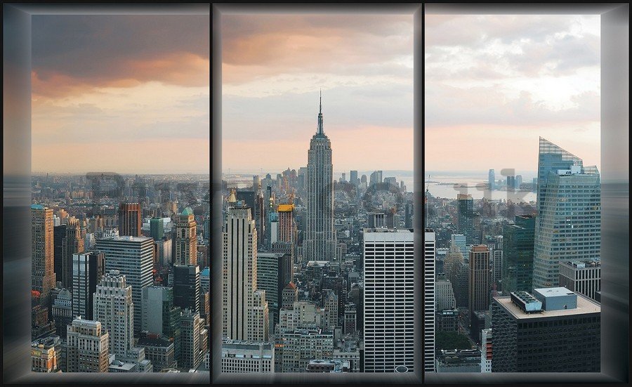 Wall mural vlies: View out of the window of Manhattan - 152,5 x 104 cm