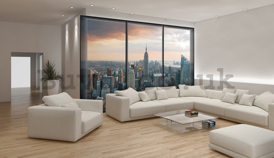 Wall mural vlies: View out of the window of Manhattan - 152,5 x 104 cm