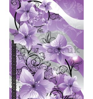 Wall Mural: Violet flowers - 254x184 cm