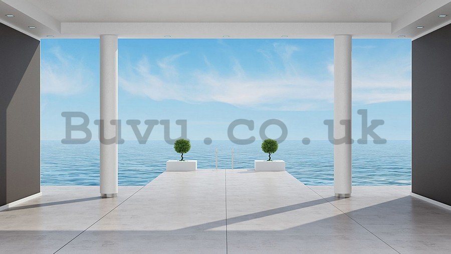 Vlies wall mural : Sea view (terrace) - 184x254 cm