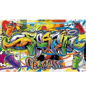 Wall Mural: Graffiti (2) - 254x92 cm