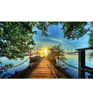 Vlies wall mural : View from the bridge to the bay - 184x254 cm