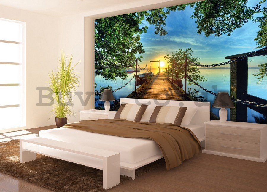 Vlies wall mural : View from the bridge to the bay - 184x254 cm