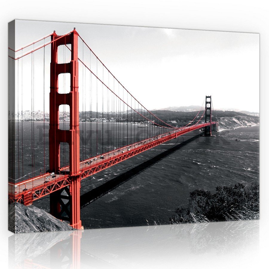 Painting on canvas: Golden Gate Bridge (1) - 75x100 cm