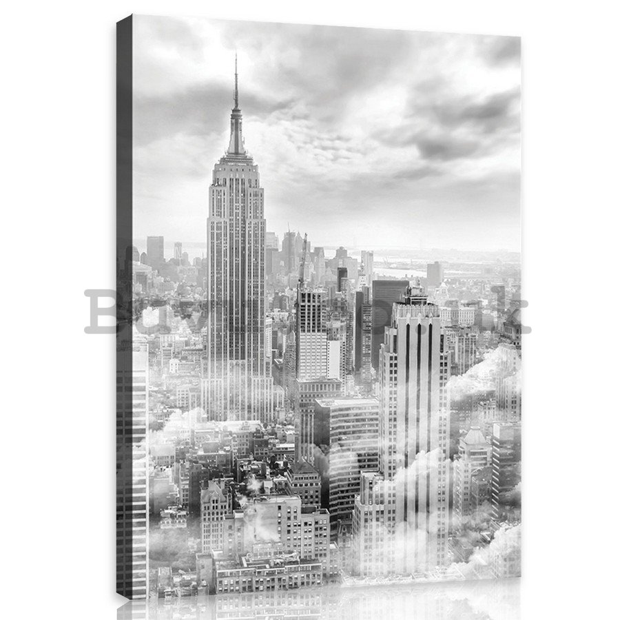 Painting on canvas: New York in mist - 100x75 cm