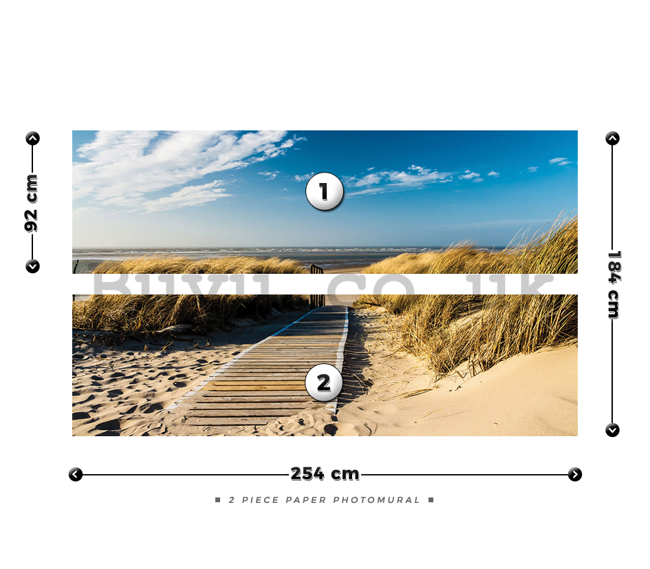 Wall Mural: Way to the beach - 184x254 cm