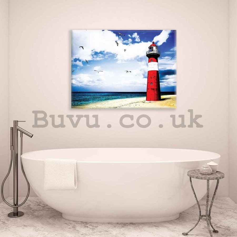 Painting on canvas: Lighthouse (3) - 75x100 cm