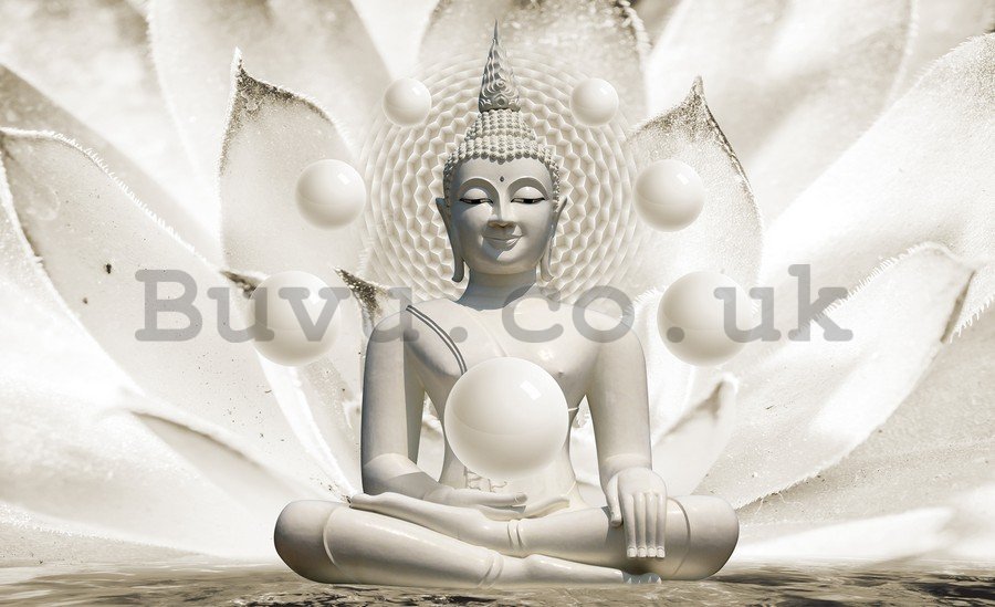 Painting on canvas: White Buddha - 75x100 cm
