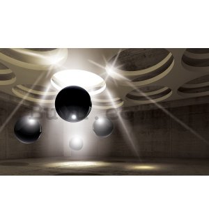 Painting on canvas: Silver spheres (1) - 75x100 cm