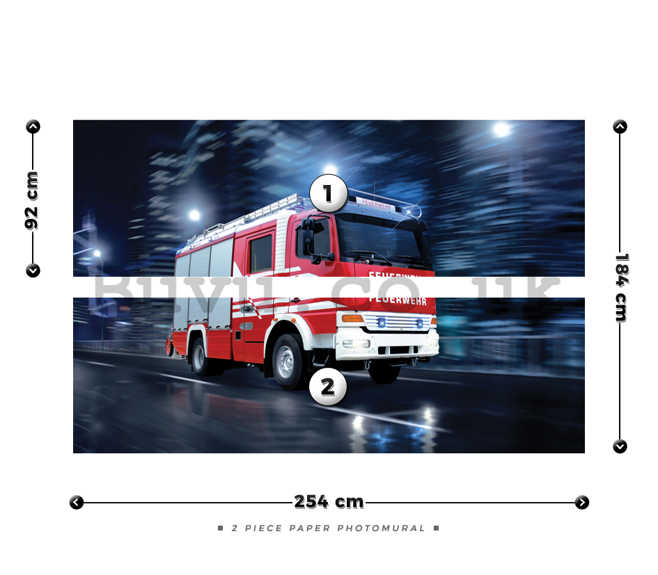 Wall Mural: Fire Truck - 184x254 cm