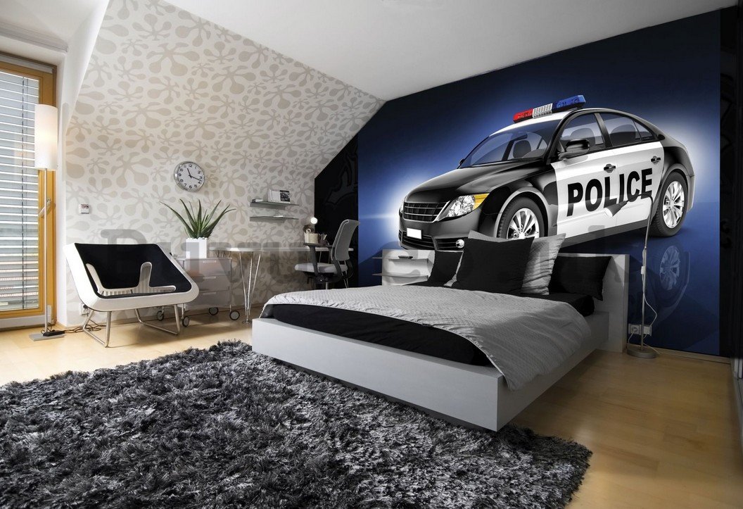 Wall Mural: Police Car (1) - 254x368 cm