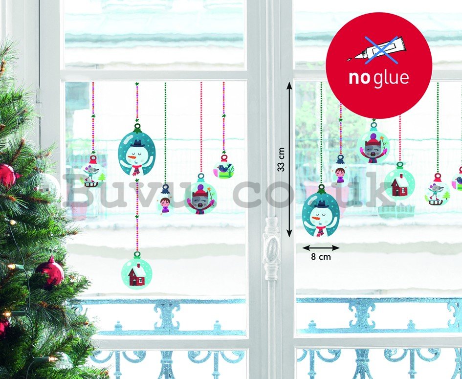 Christmas glass sticker - Snow Ball