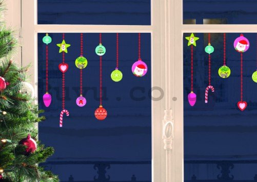 Christmas glass sticker - Sweet ornaments