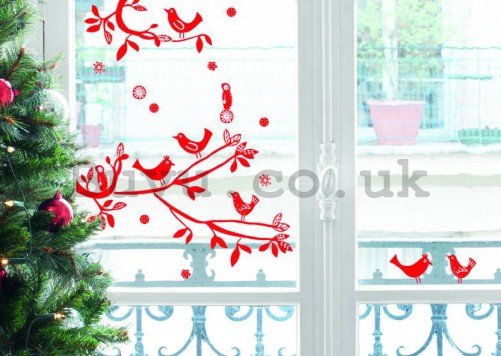 Christmas glass sticker - Twigs