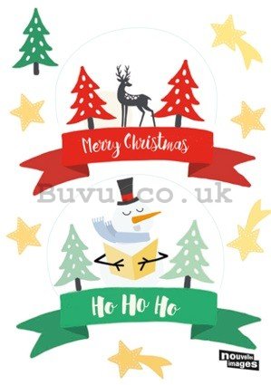 Christmas glass sticker - Merry Christmas (Ho Ho Ho)