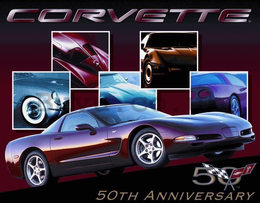 Metal sign - Corvette 50th