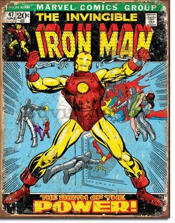 Metal sign - Marvel Comics (Ironman)