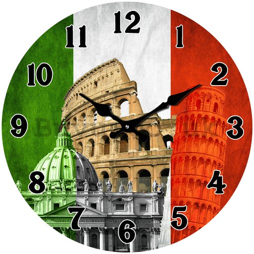 Glass wall clock - Italy