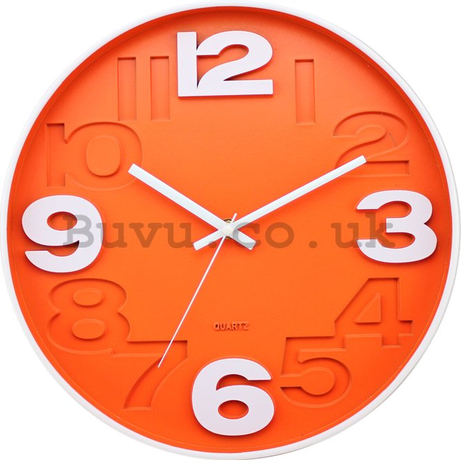 Wall clock: Orange - 30 cm