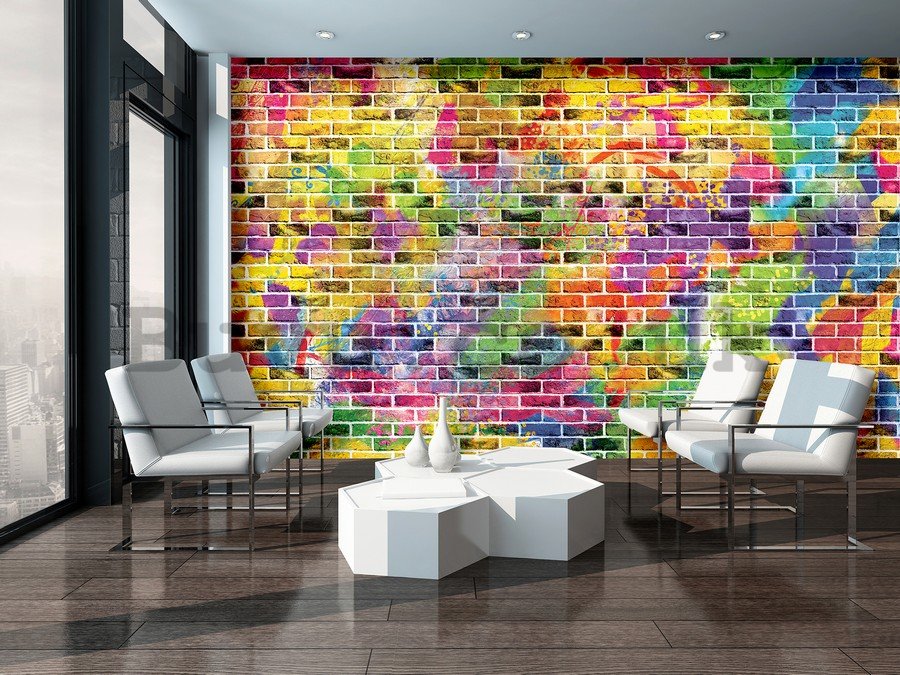 Wall Mural: Colourful wall (1) - 254x368 cm